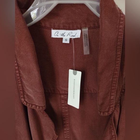 New With Tags - Anthropologie - Rusty Red Tie Jacket - Small - Picture 2 of 3
